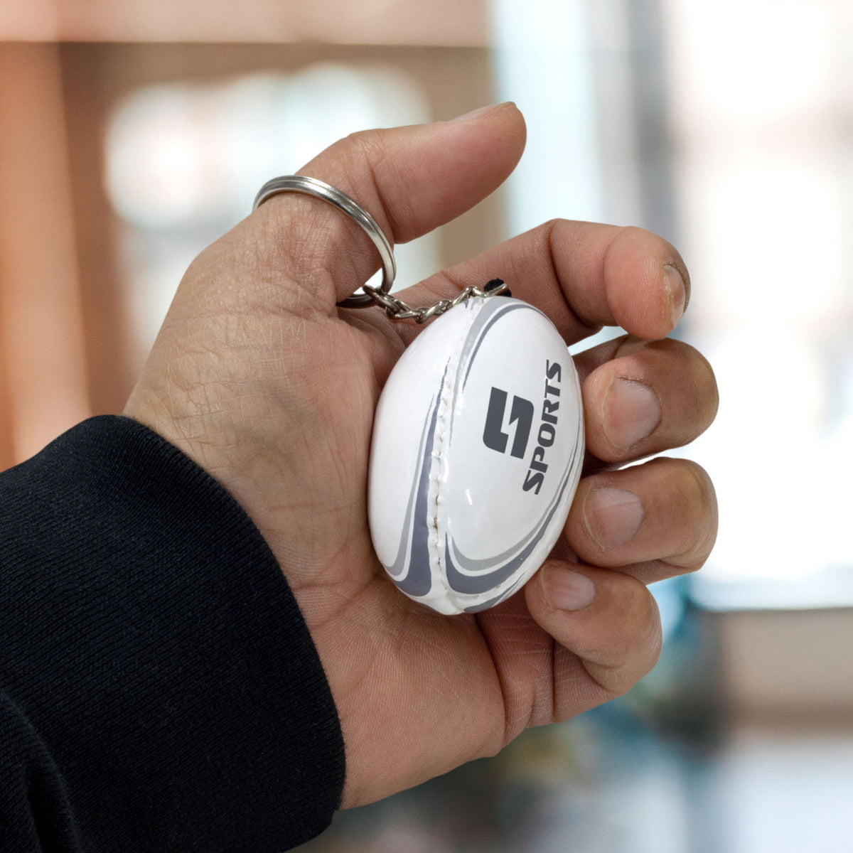 Rugby Ball Key Ring - Feature