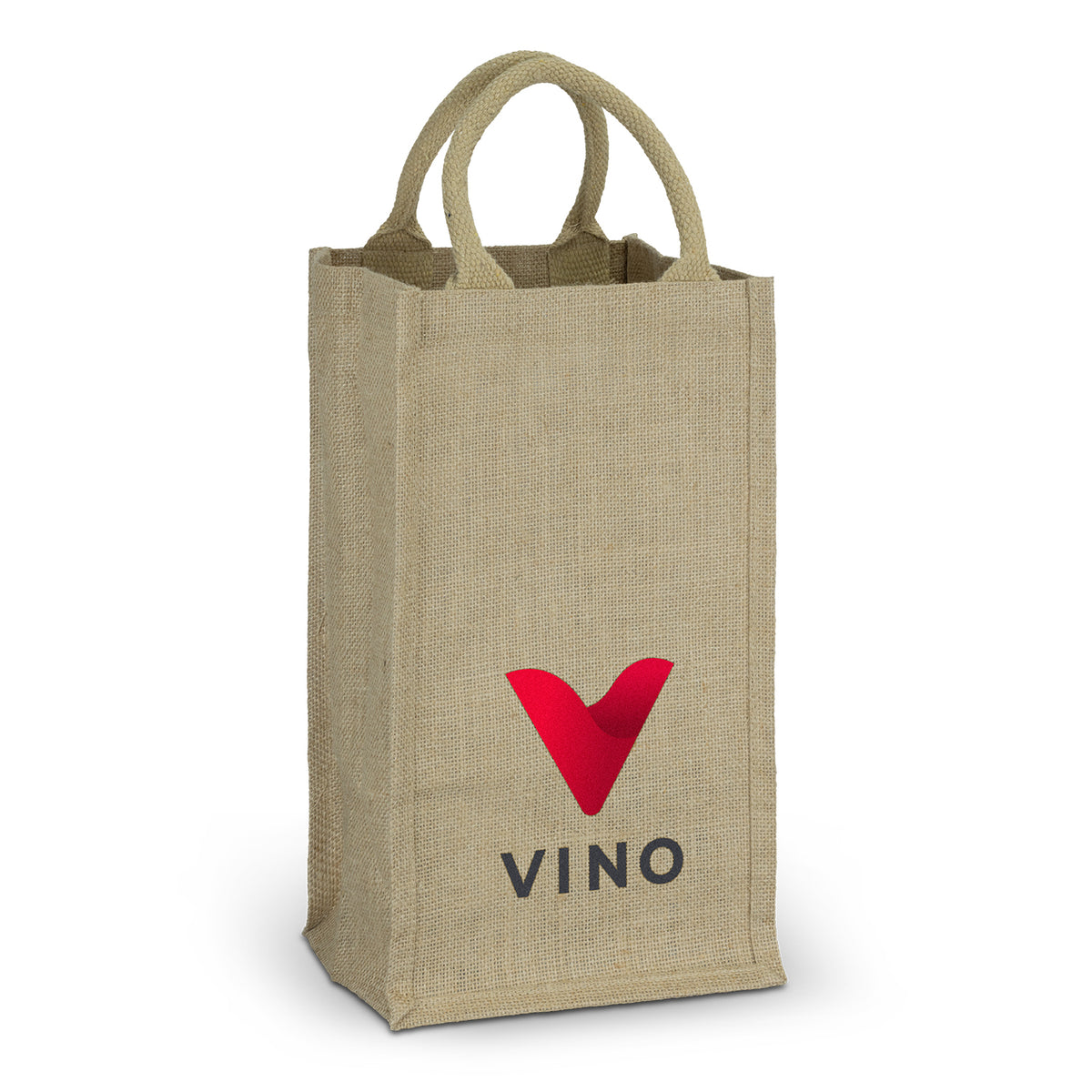 Jute Four Bottle Wine Carrier - Main