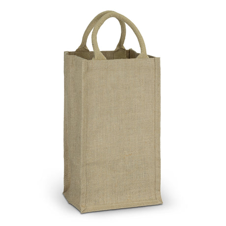 Jute Four Bottle Wine Carrier - Natural