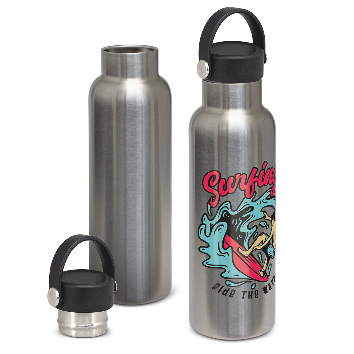 Nomad Vacuum Bottle Stainless - Carry Lid - Main