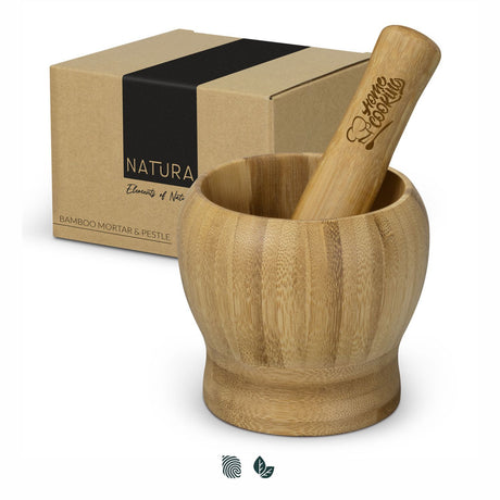 NATURA Bamboo Mortar and Pestle - Impact Aware