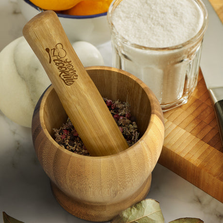 NATURA Bamboo Mortar and Pestle - Feature