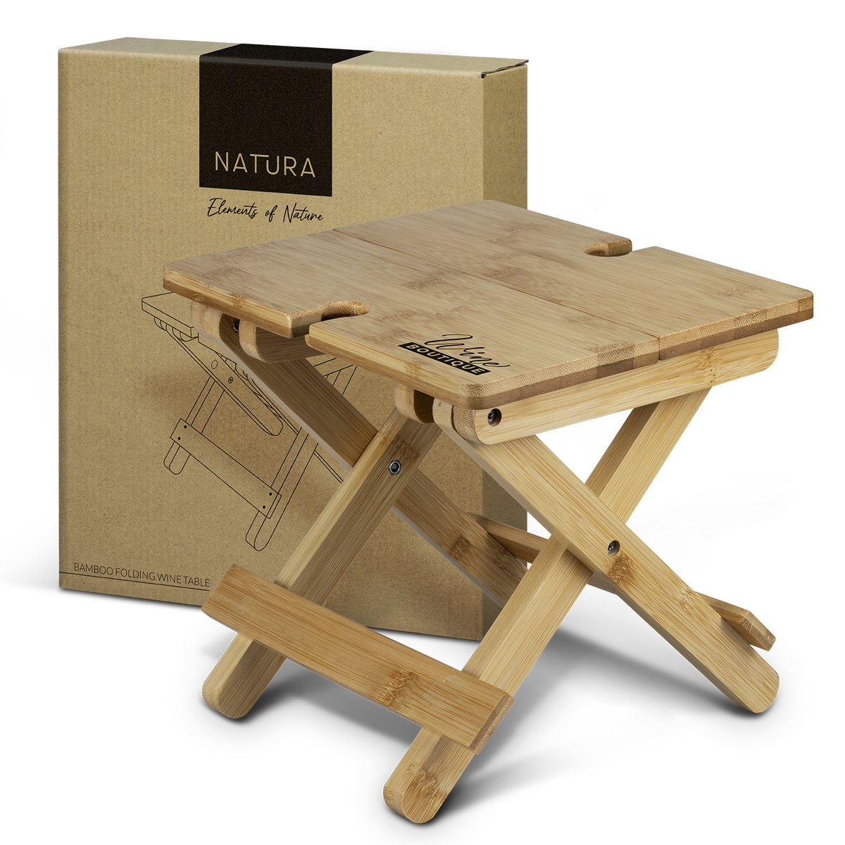 NATURA Bamboo Folding Wine Table - Main