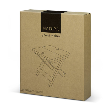 NATURA Bamboo Folding Wine Table - Gift Box