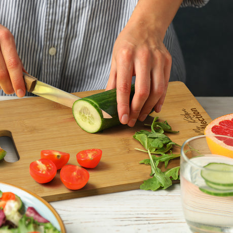 NATURA Bamboo Rectangle Chopping Board - Feature