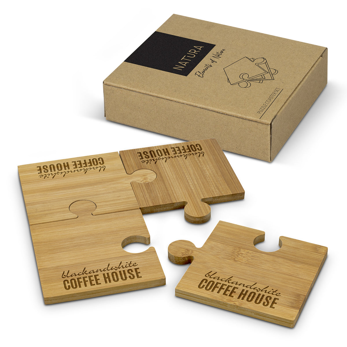 NATURA Puzzle Coaster - Set of 4 - Main