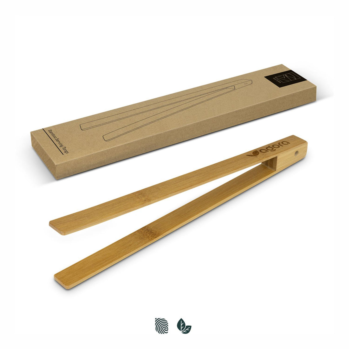 NATURA Bamboo Serving Tongs - Impact Aware