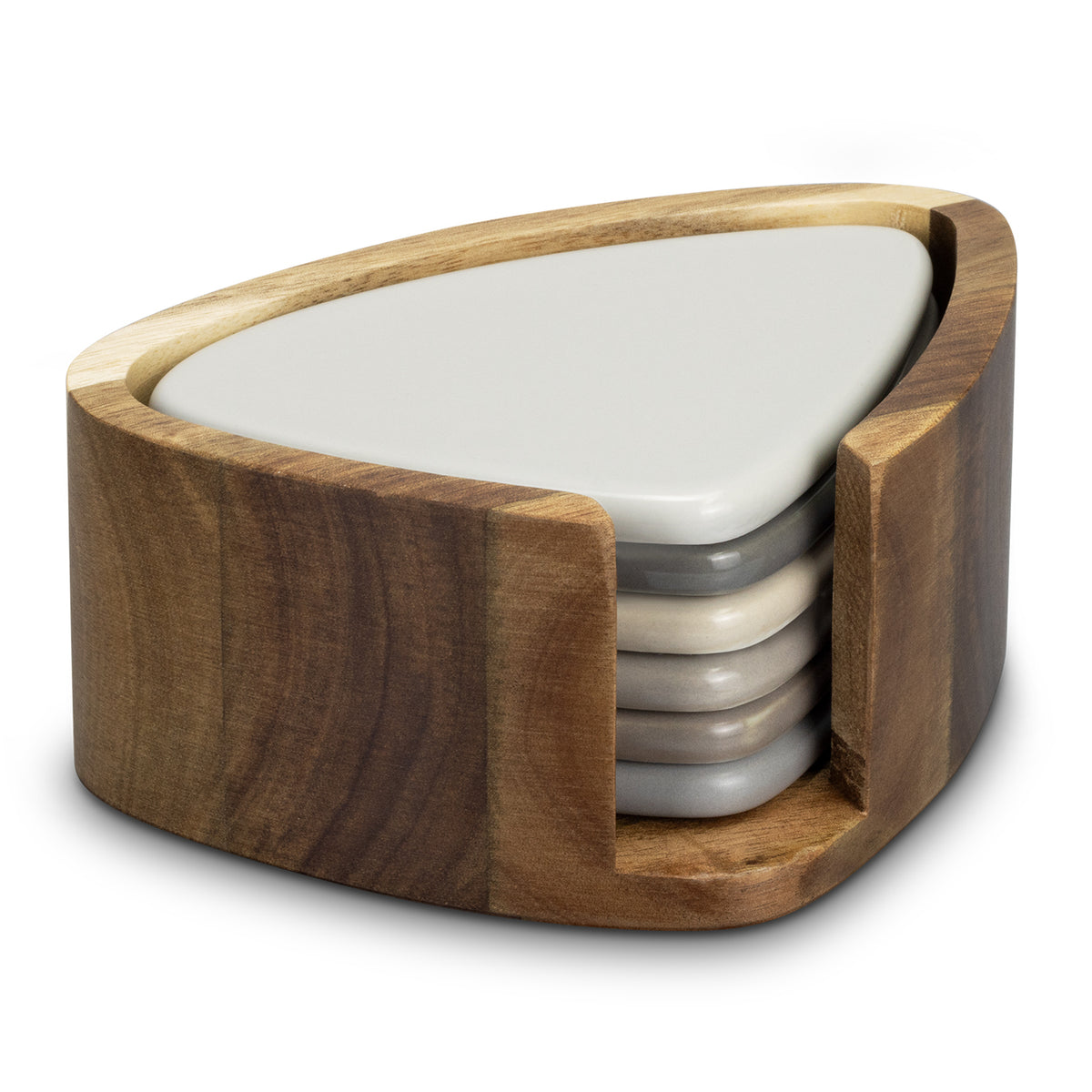 Keepsake Pebble Coaster Set - Natural/Grey