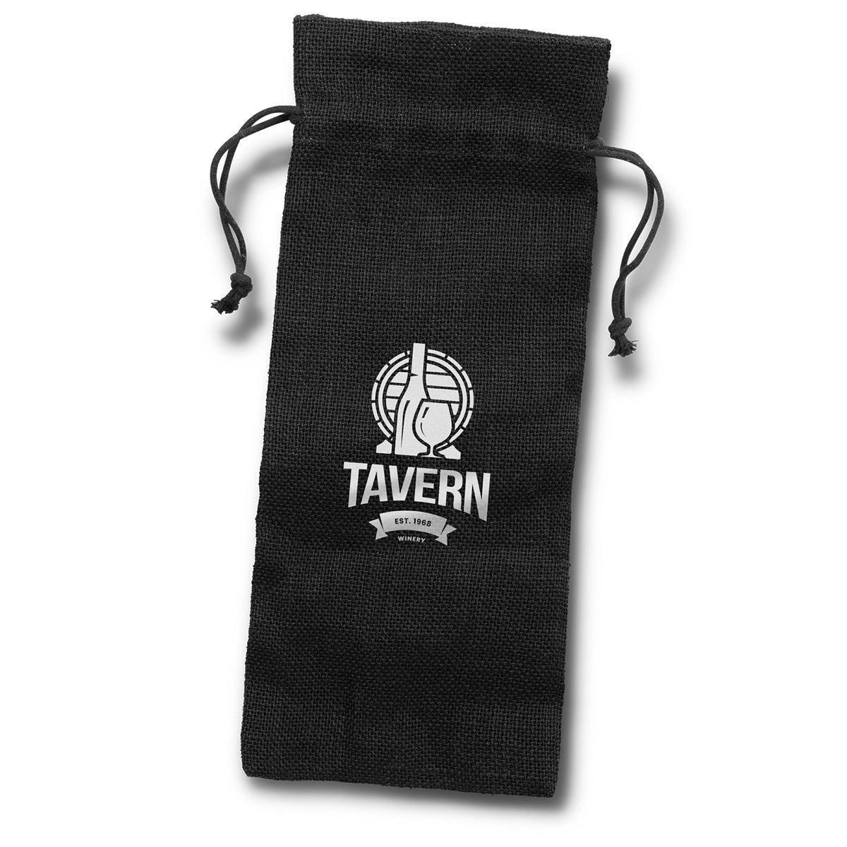 Jute Wine Drawstring Bag - Main