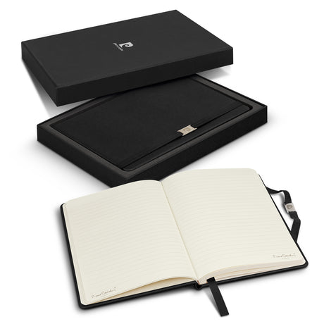 Pierre Cardin Nouvelle Notebook Gift Set - Black - Open