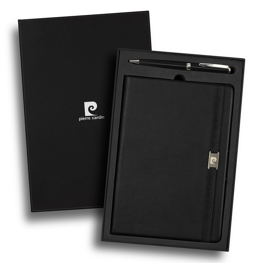 Pierre Cardin Nouvelle Notebook and Pen Gift Set - Black
