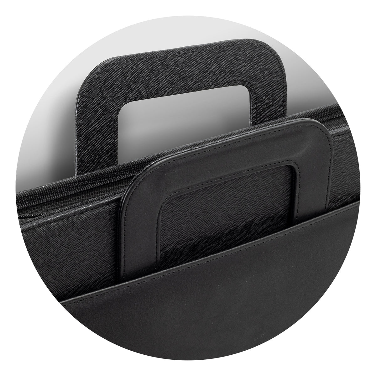 Carlow Travel Portfolio Case - Handle Detail