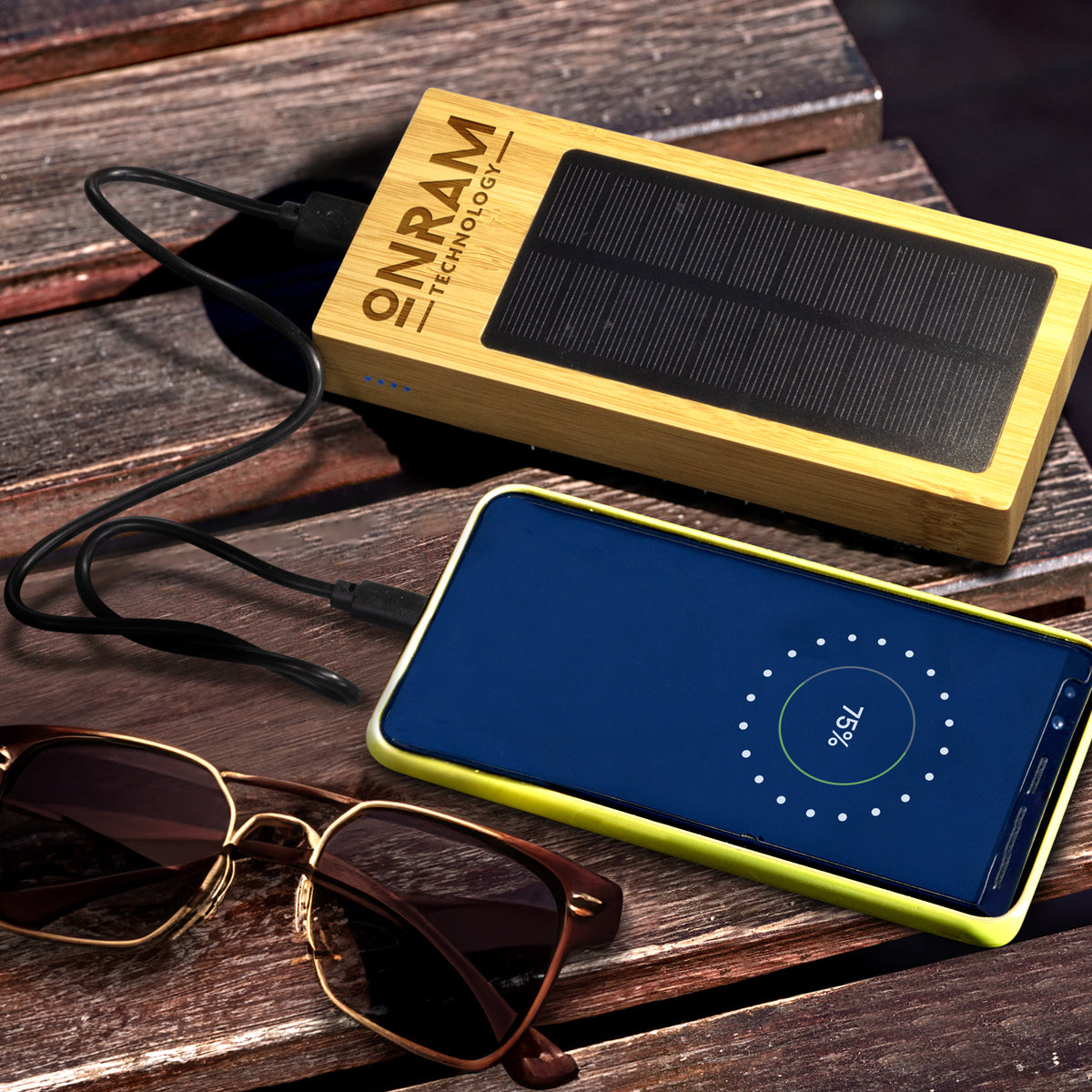 NATURA Bamboo Solar Power Bank - Feature