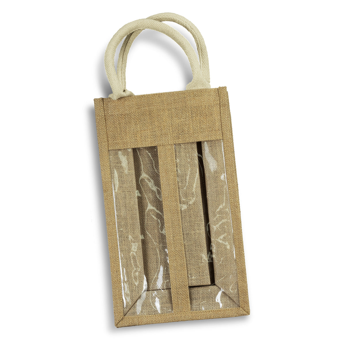 Serena Jute Double Wine Carrier - Natural