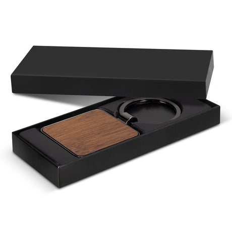 Santo Key Ring - Square - Gunmetal - Gift Box