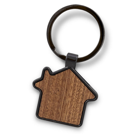Santo House Shaped Key Ring - Gunmetal/Dark