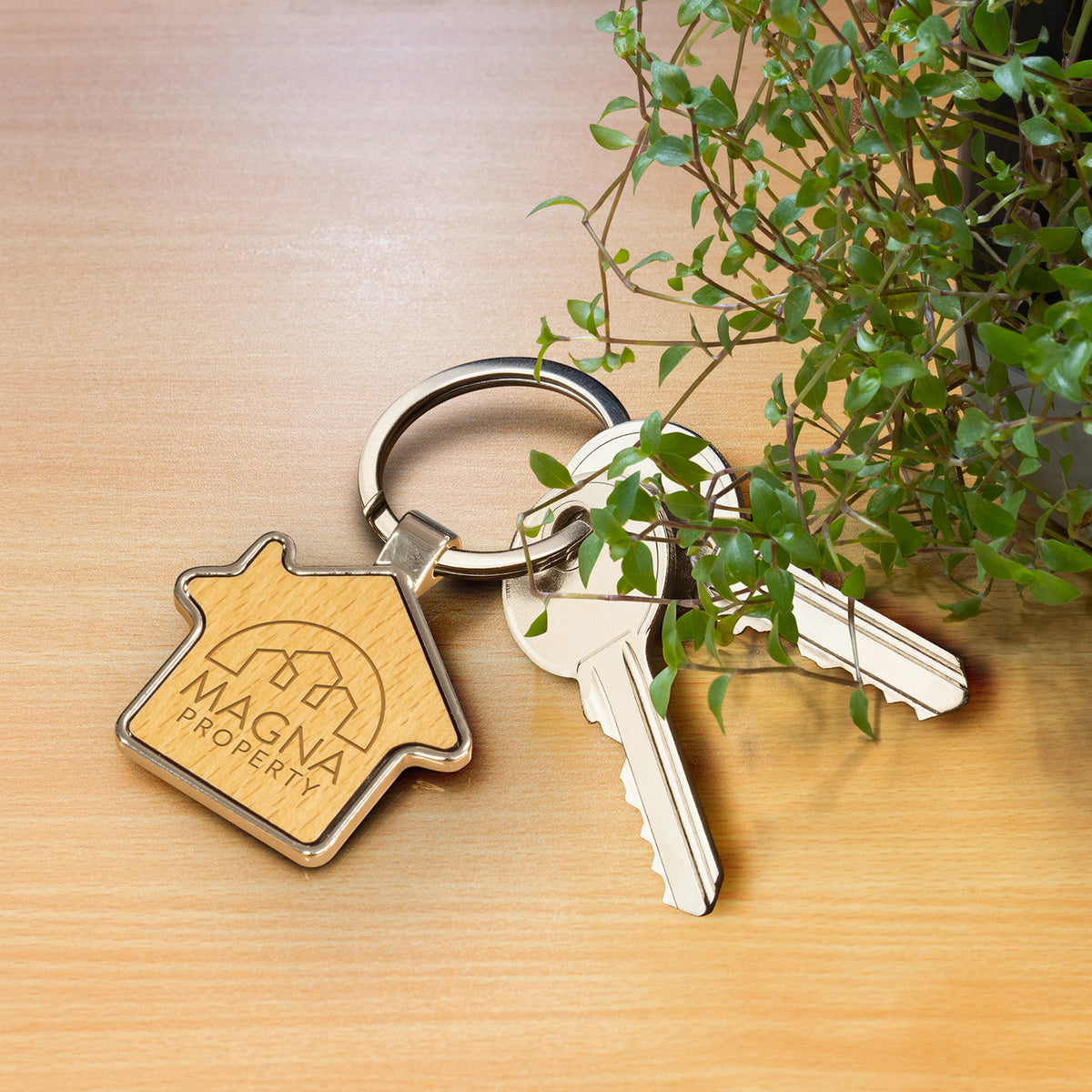 Santo House Shaped Key Ring - Feature