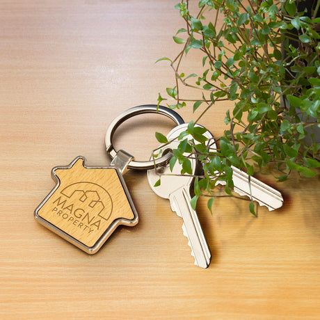 Santo House Shaped Key Ring - Feature