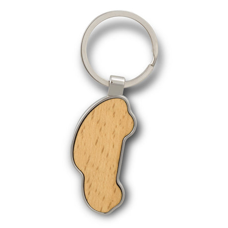 Santo Car Shaped Key Ring - Silver/Natural