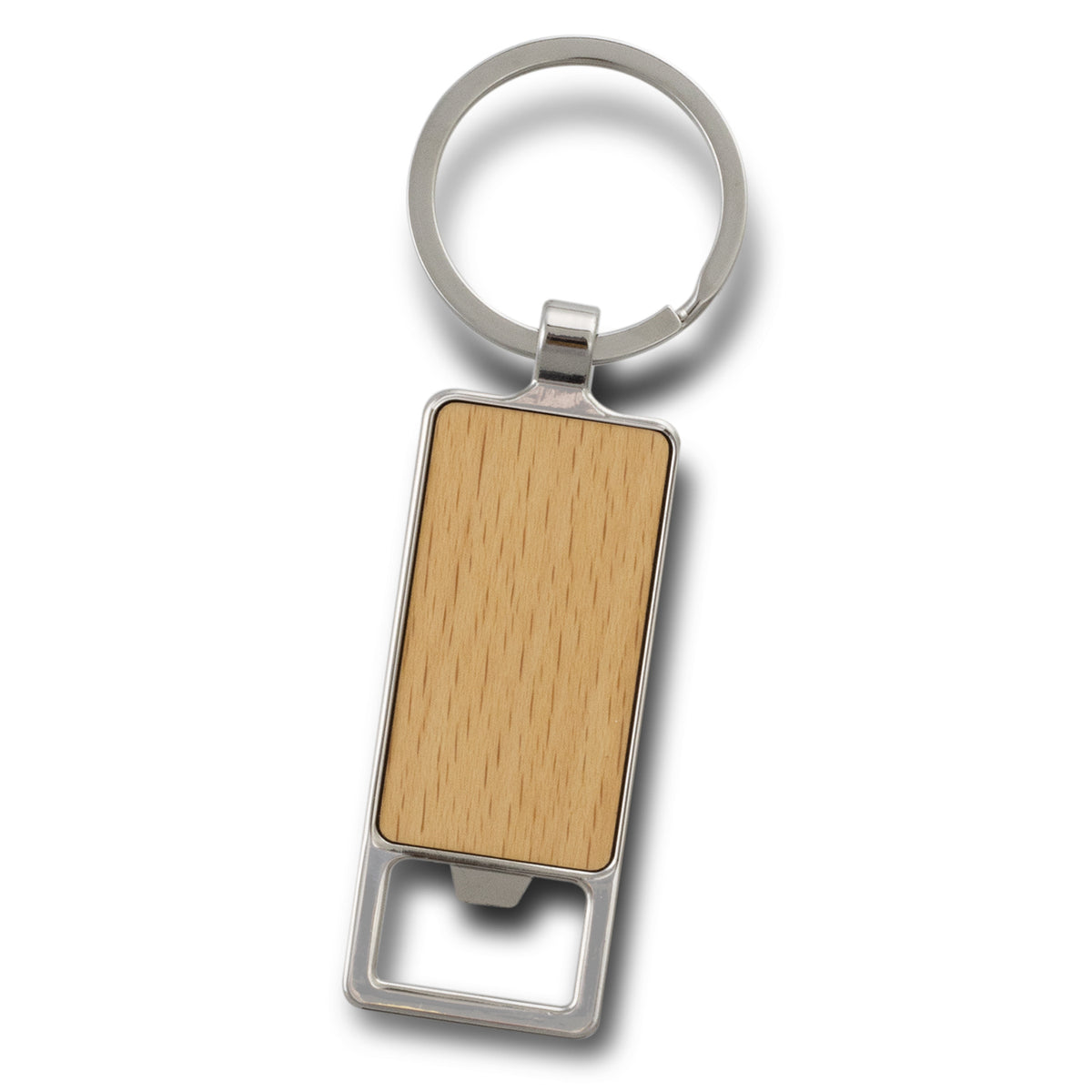 Santo Bottle Opener Key Ring - Silver/Natural