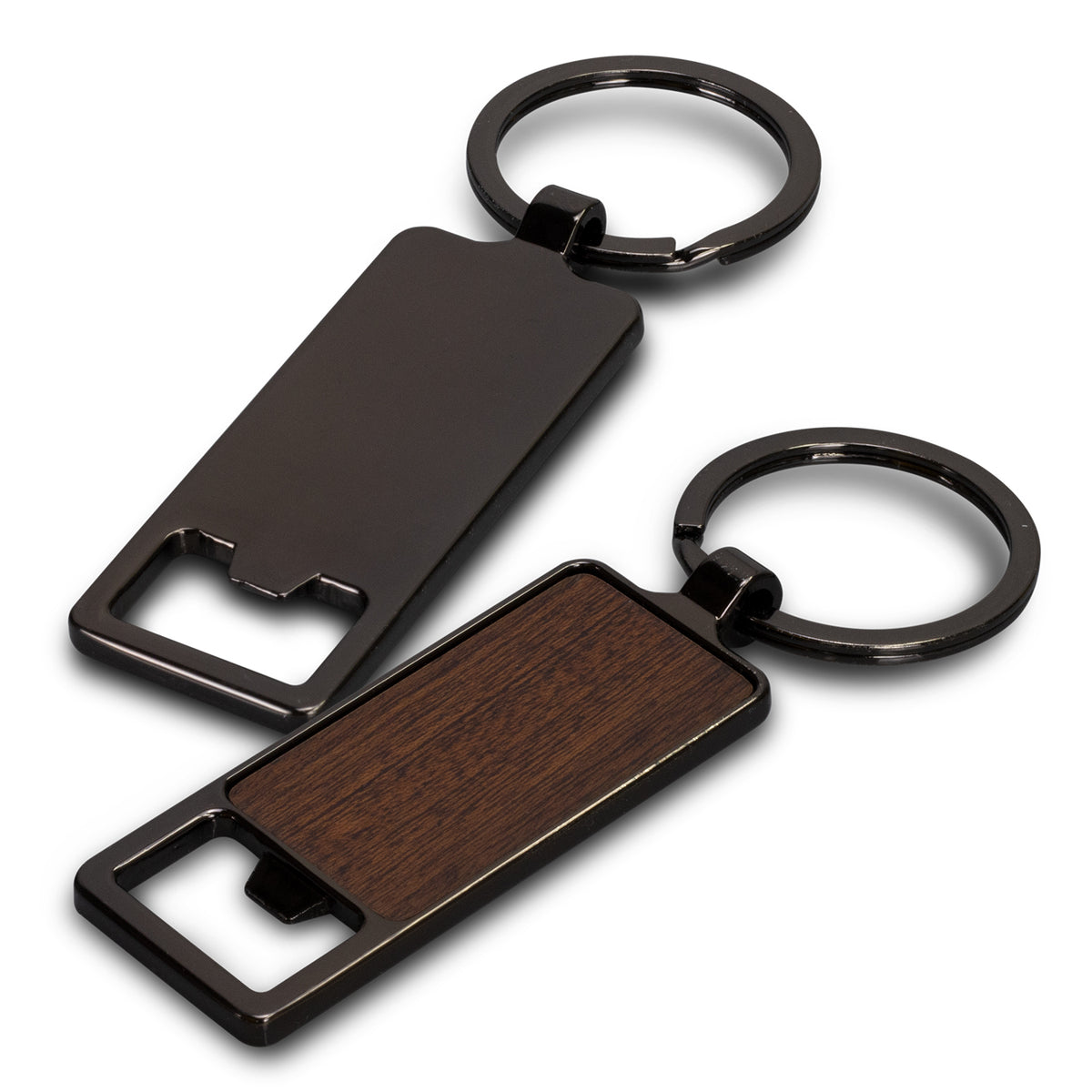 Santo Bottle Opener Key Ring - Gunmetal - Back