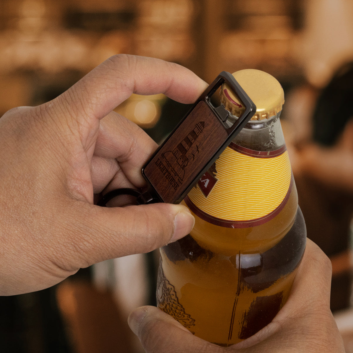 Santo Bottle Opener Key Ring - Feature