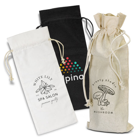 Cotton Wine Drawstring Bag - Main