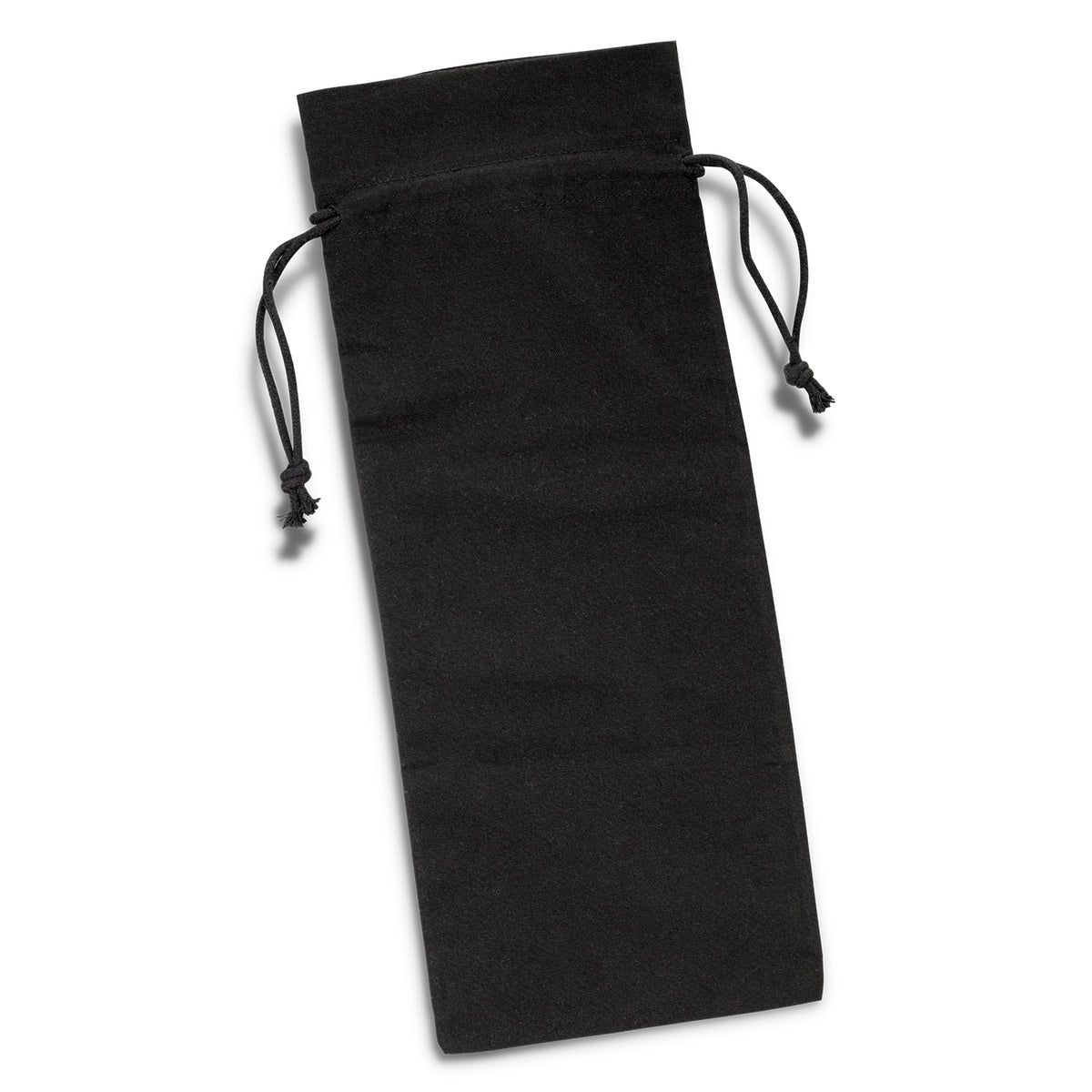 Cotton Wine Drawstring Bag - Black