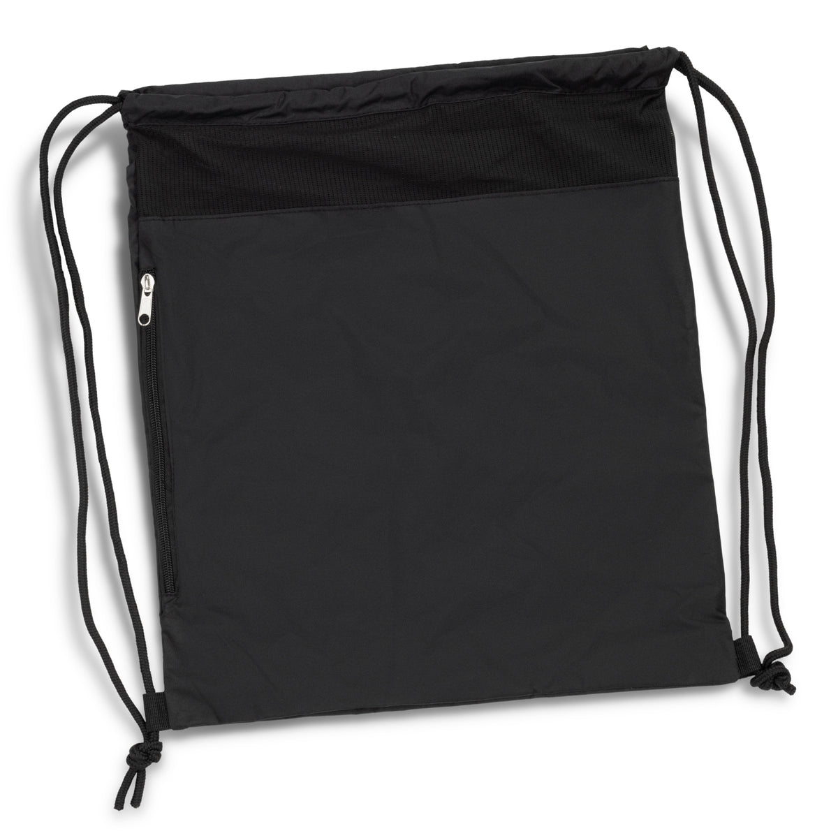 Streak Drawstring Backpack - Black