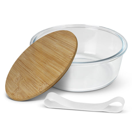 NATURA Iris Glass Food Container - Open