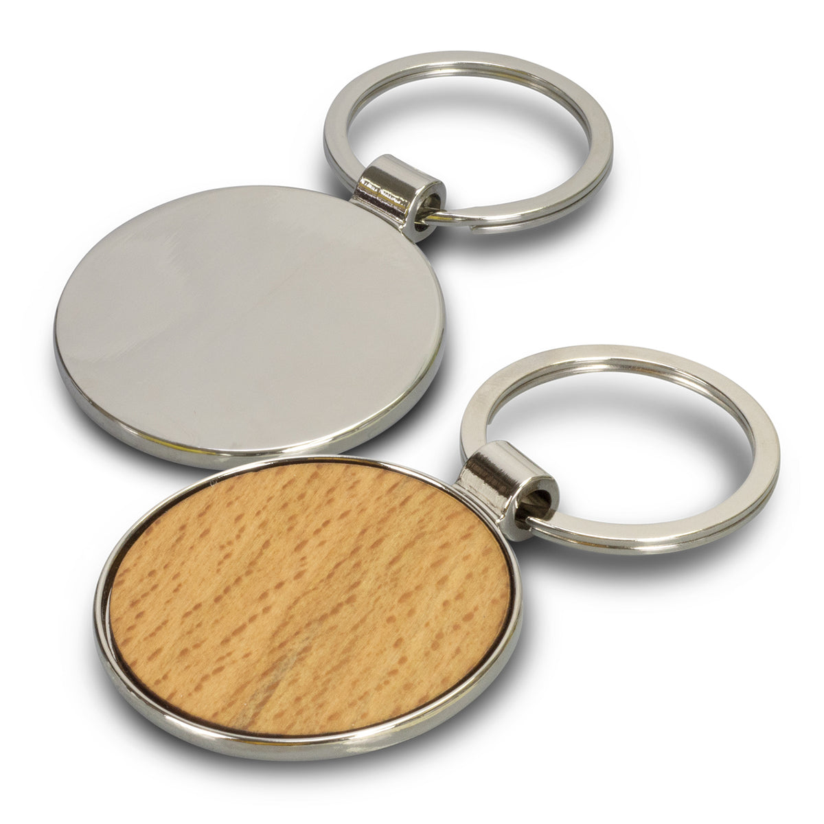 Santo Key Ring - Round - Silver - Back