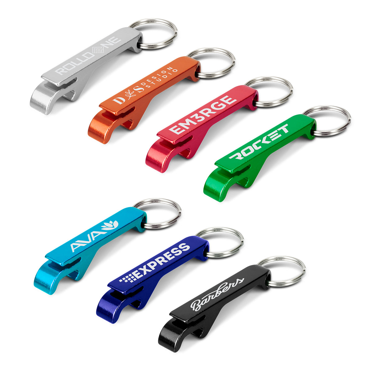 Snappy Metal Bottle Opener Key Ring - Main
