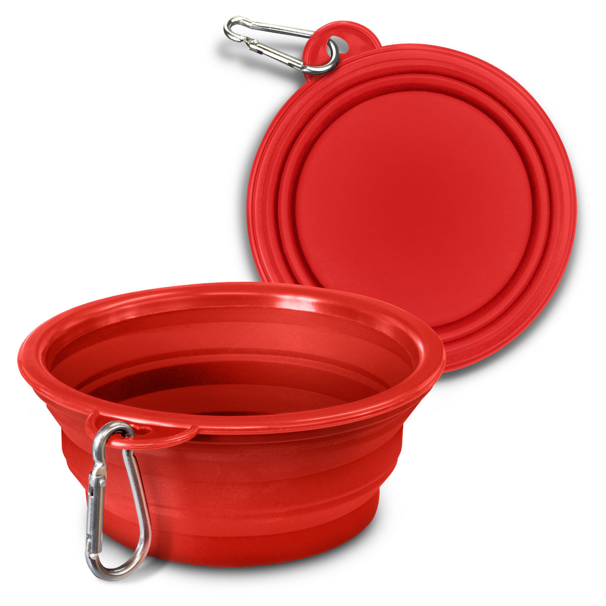 Silicone Collapsible Pet Bowl - Red