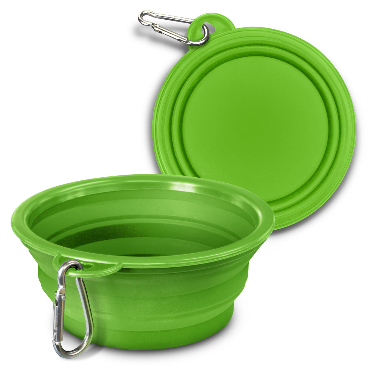 Silicone Collapsible Pet Bowl - Green