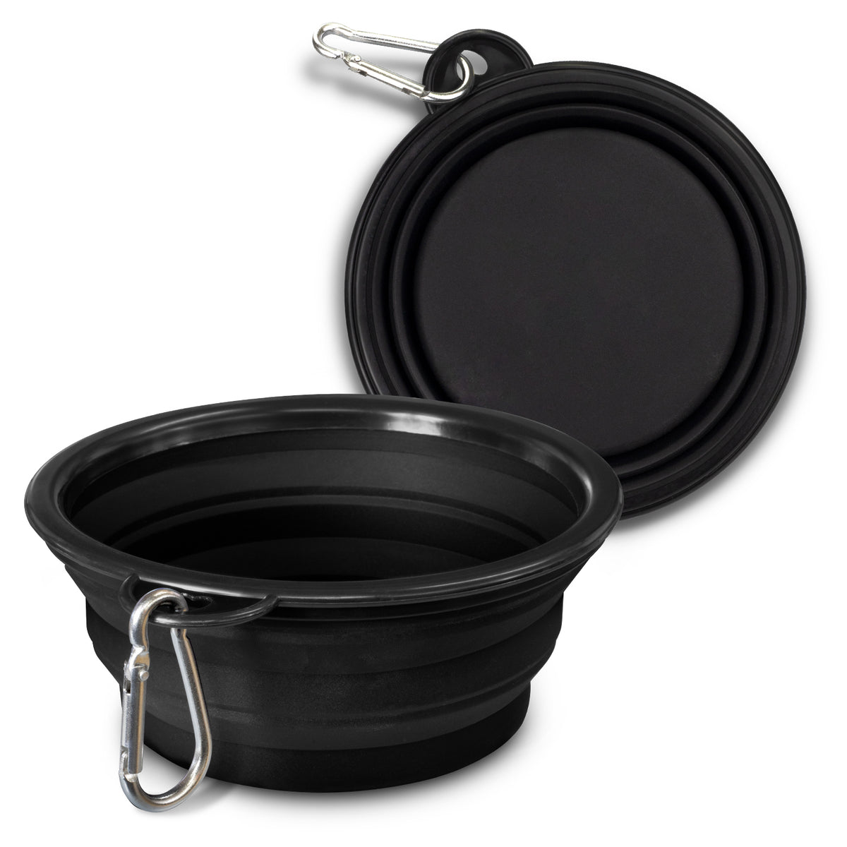 Silicone Collapsible Pet Bowl - Black