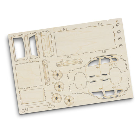 BRANDCRAFT SUV Wooden Model - Flat Sheet