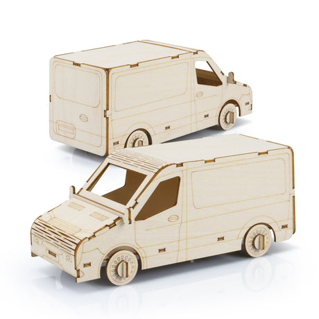 BRANDCRAFT Van Wooden Model - Assembled Unbranded