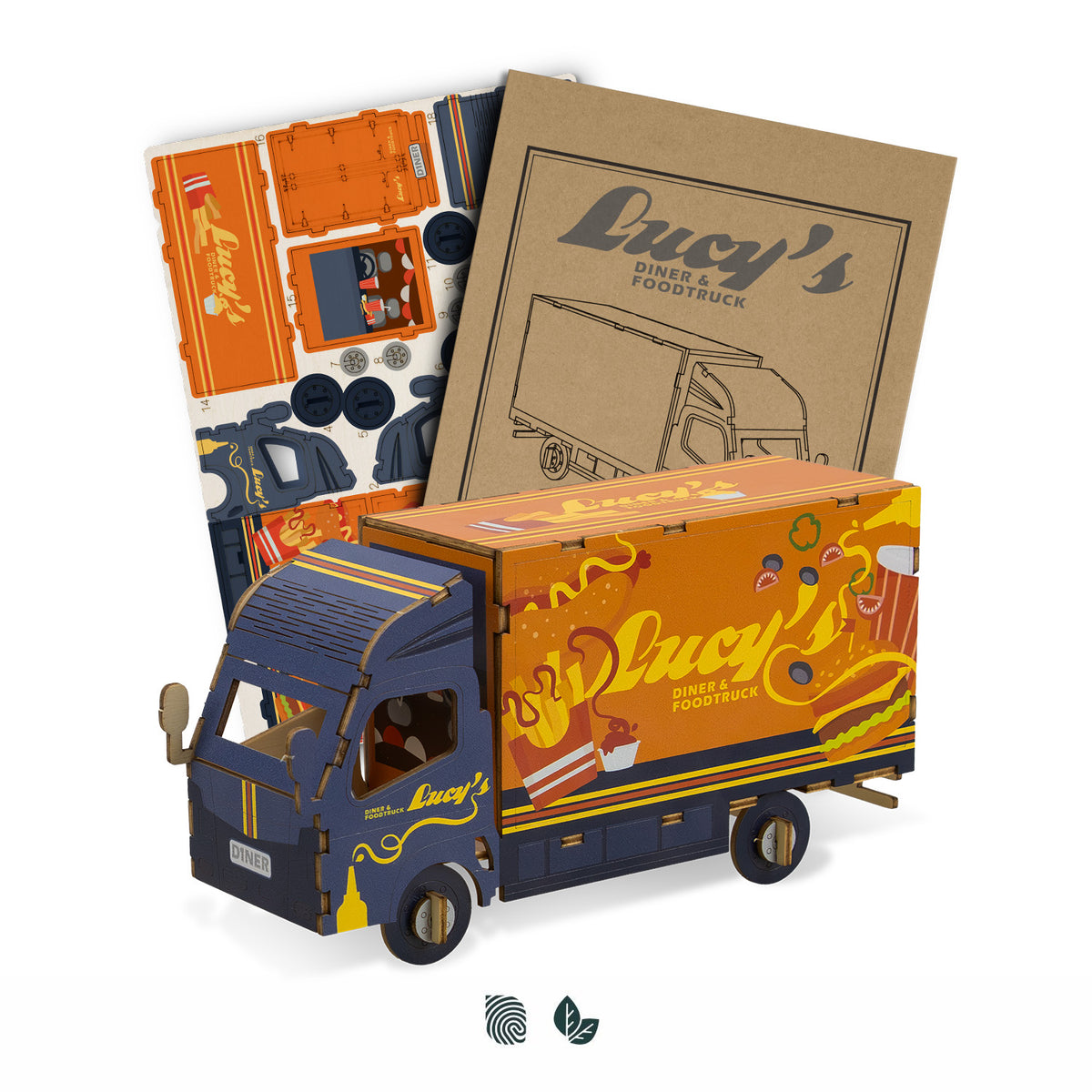 BRANDCRAFT Small Truck Wooden Model - Impact Aware