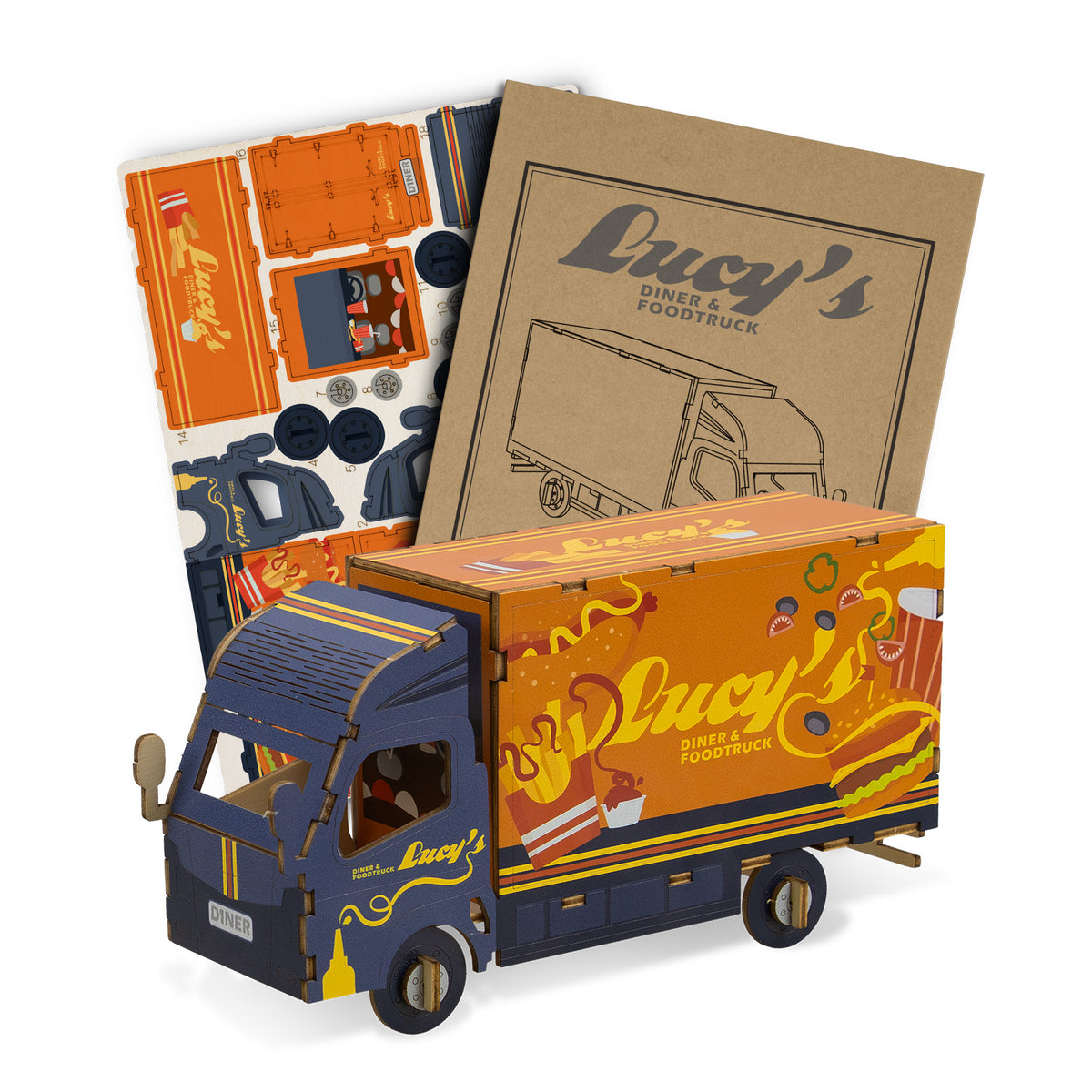 BRANDCRAFT Small Truck Wooden Model - Main