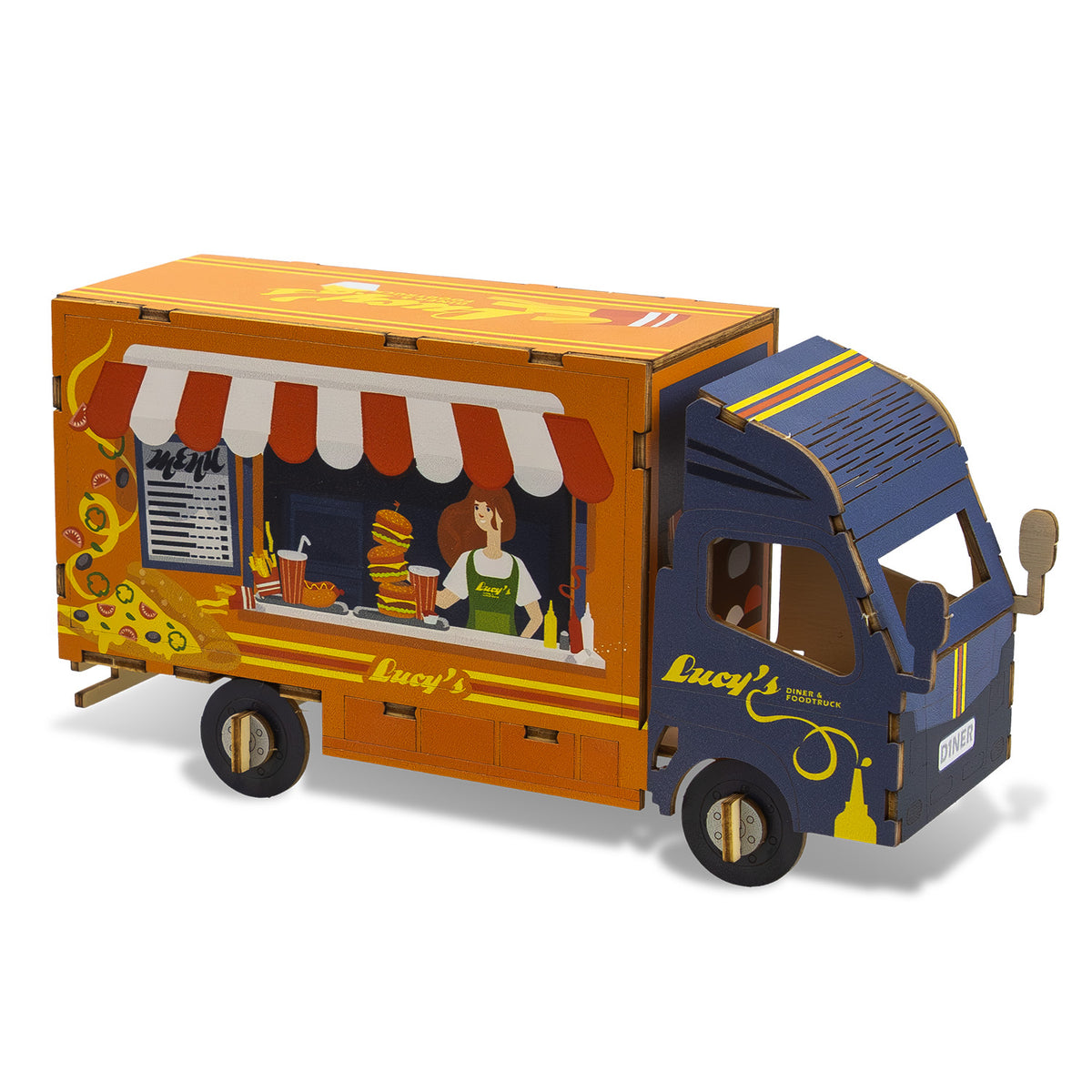 BRANDCRAFT Small Truck Wooden Model - Right Side