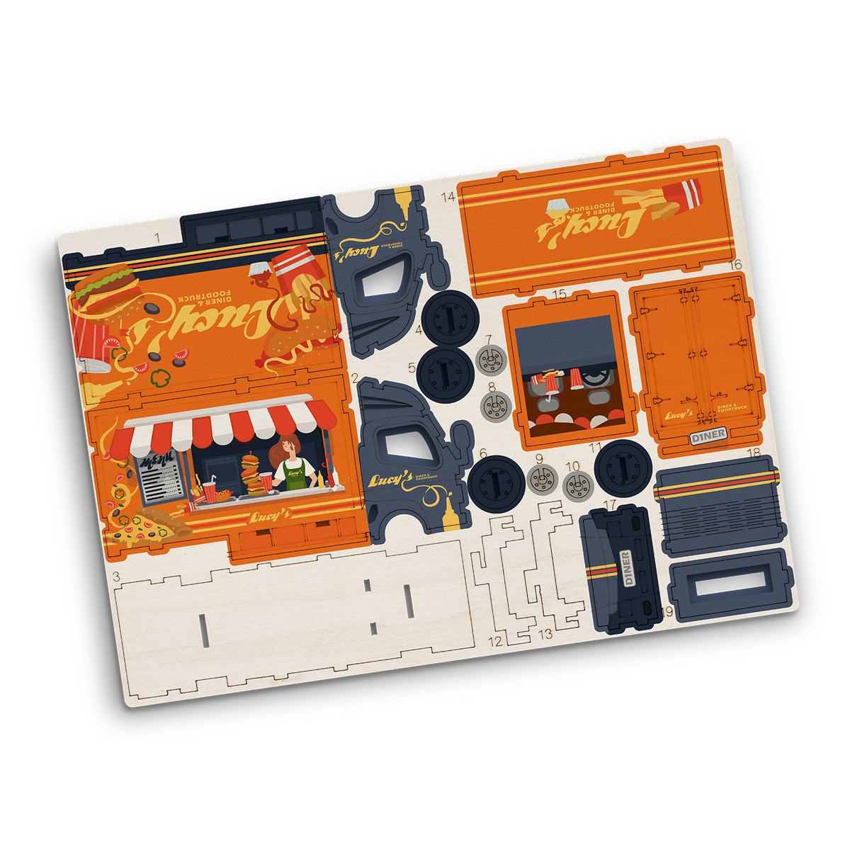 BRANDCRAFT Small Truck Wooden Model - Direct Digital