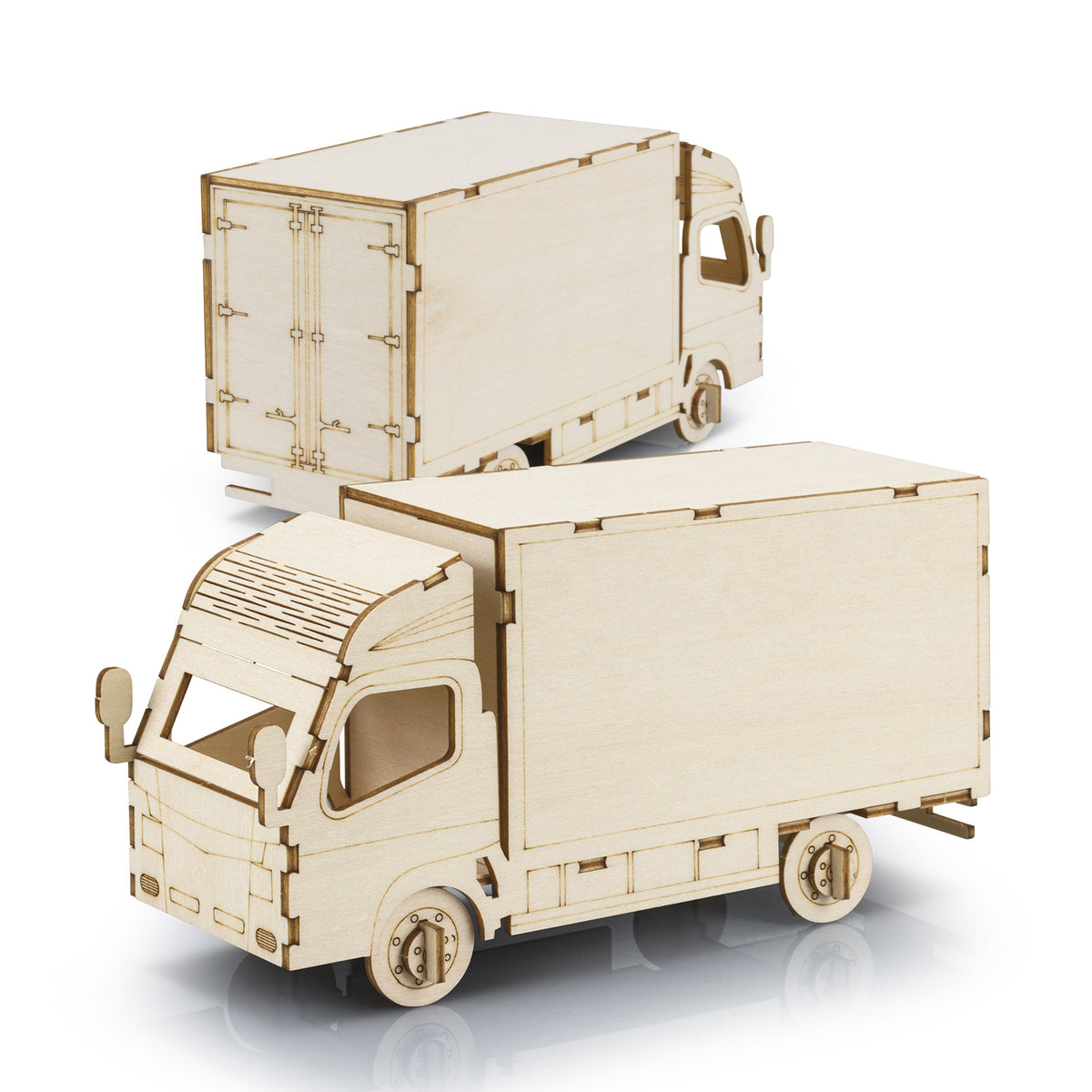 BRANDCRAFT Small Truck Wooden Model - Assembled Unbranded