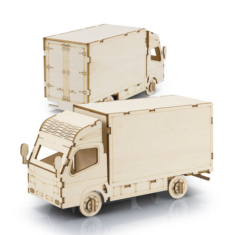 BRANDCRAFT Small Truck Wooden Model - Assembled Unbranded