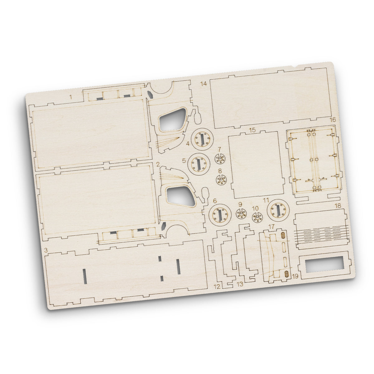BRANDCRAFT Small Truck Wooden Model - Flat Sheet