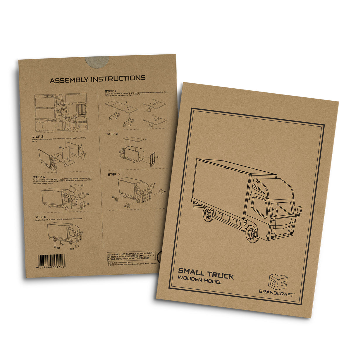 BRANDCRAFT Small Truck Wooden Model - Sleeve