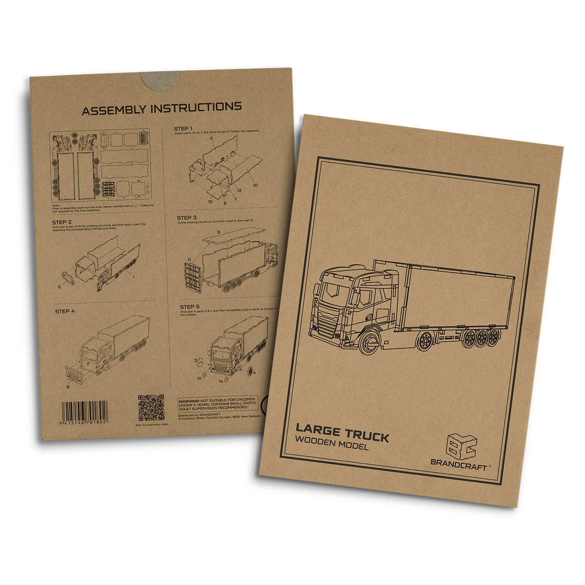 BRANDCRAFT Large Truck Wooden Model - Sleeve