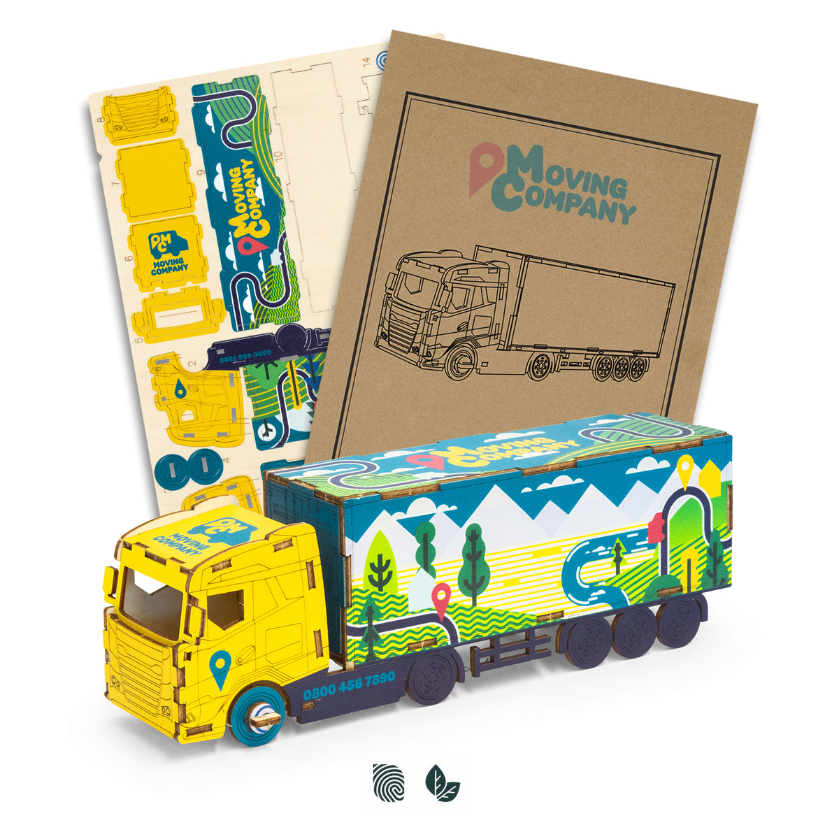 BRANDCRAFT Large Truck Wooden Model - Impact Aware