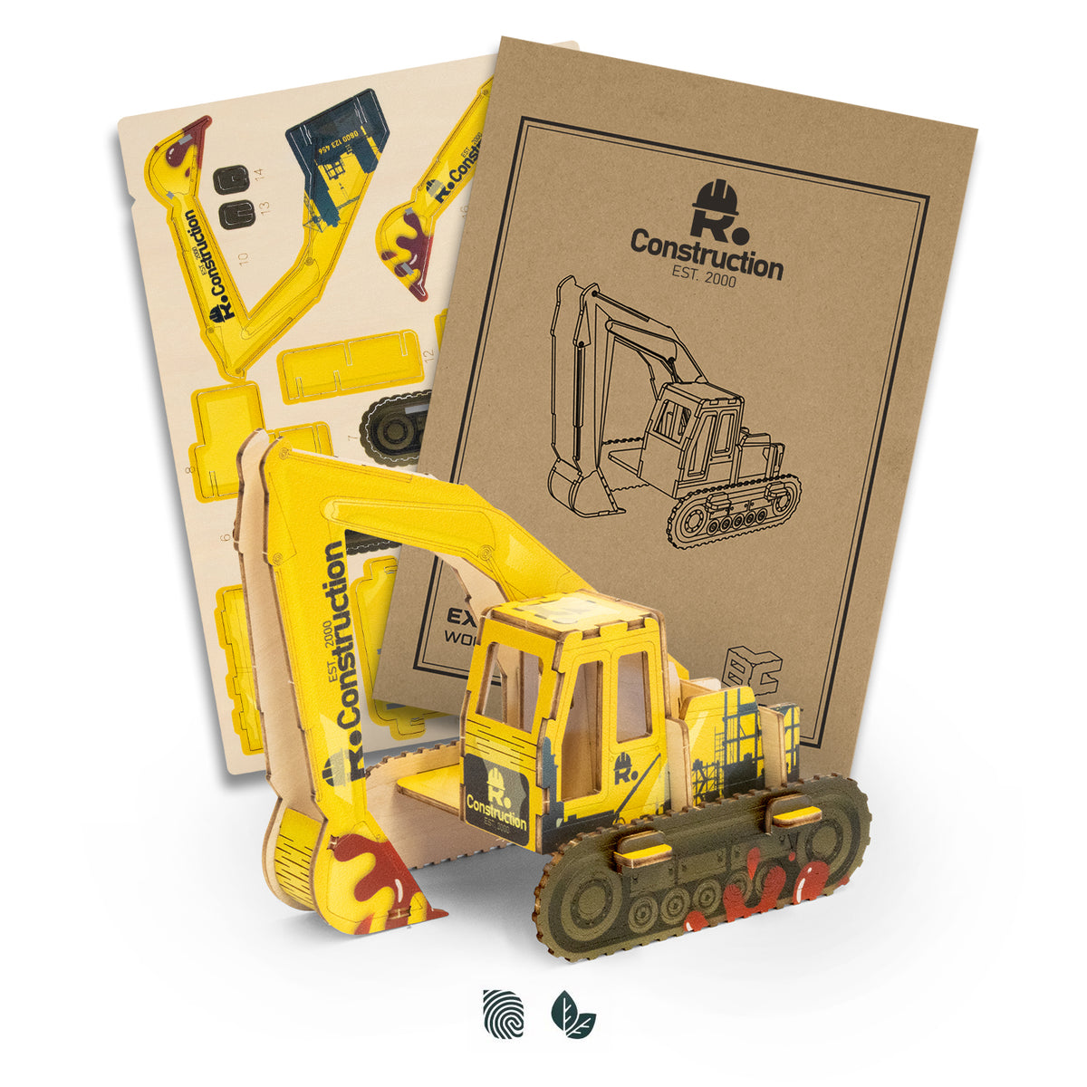 BRANDCRAFT Excavator Wooden Model - Impact Aware