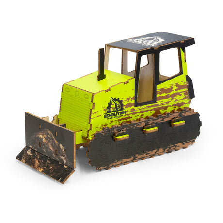 BRANDCRAFT Bulldozer Wooden Model - Left Side