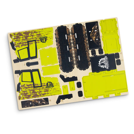 BRANDCRAFT Bulldozer Wooden Model - Direct Digital